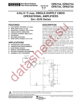 OPA734AIDRG4 datasheet  